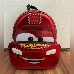 NWT Loungefly Pixar Cars Lightning McQueen Red Cosplay Backpack